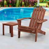 darrahopens Furniture > Outdoor Gardeon Outdoor Sun Lounge Beach Chairs Table Setting Wooden Adirondack Patio Lounges Chair