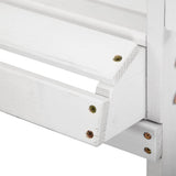 darrahopens Furniture > Outdoor Gardeon Outdoor Sun Lounge Beach Chairs Table Setting Wooden Adirondack Patio - White