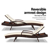 darrahopens Furniture > Outdoor Gardeon Outdoor Sun Lounge - Brown