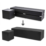 darrahopens Furniture > Outdoor Gardeon Outdoor Sun Lounge Wicker Lounger Setting Day Bed Chair Pool Furniture Rattan Sofa Cushion Garden Patio Grey Black