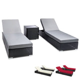 darrahopens Furniture > Outdoor Gardeon Outdoor Sun Lounge Wicker Lounger Setting Day Bed Chair Pool Furniture Rattan Sofa Cushion Garden Patio Grey Black