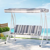 Darrahopens Furniture > Outdoor Gardeon Outdoor Swing Chair Garden Bench 3 Seater Canopy Cushion Furniture