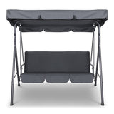 darrahopens Furniture > Outdoor Gardeon Outdoor Swing Chair Hammock Bench Seat Canopy Cushion Furniture Grey