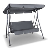 darrahopens Furniture > Outdoor Gardeon Outdoor Swing Chair Hammock Bench Seat Canopy Cushion Furniture Grey
