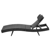 darrahopens Furniture > Outdoor Gardeon Outdoor Wicker Sun Lounge - Black