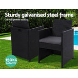 darrahopens Furniture > Outdoor Gardeon Patio Furniture Dining Chairs Table Patio Setting Bistro Set Wicker Tea Coffee Cafe Bar Set