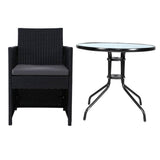 darrahopens Furniture > Outdoor Gardeon Patio Furniture Dining Chairs Table Patio Setting Bistro Set Wicker Tea Coffee Cafe Bar Set