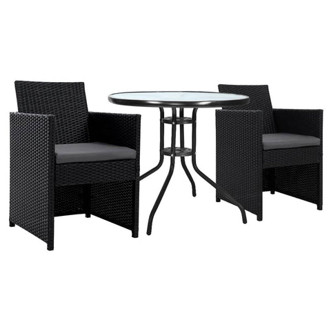 darrahopens Furniture > Outdoor Gardeon Patio Furniture Dining Chairs Table Patio Setting Bistro Set Wicker Tea Coffee Cafe Bar Set