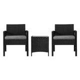 Darrahopens Furniture > Outdoor Gardeon Patio Furniture Outdoor Bistro Set Dining Chairs Setting 3 Piece Wicker
