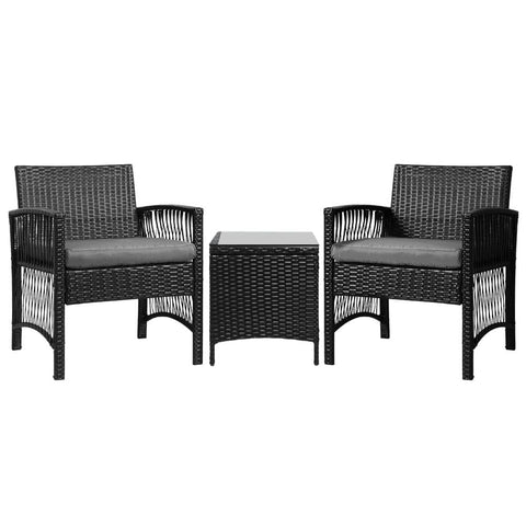 Darrahopens Furniture > Outdoor Gardeon Patio Furniture Outdoor Bistro Set Dining Chairs Setting 3 Piece Wicker