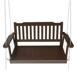 Darrahopens Furniture > Outdoor Gardeon Porch Swing Chair with Chain Garden Bench Outdoor Furniture Wooden Brown