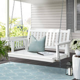 Darrahopens Furniture > Outdoor Gardeon Porch Swing Chair with Chain Garden Bench Outdoor Furniture Wooden White
