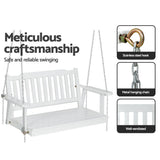 Darrahopens Furniture > Outdoor Gardeon Porch Swing Chair with Chain Garden Bench Outdoor Furniture Wooden White