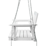 Darrahopens Furniture > Outdoor Gardeon Porch Swing Chair with Chain Garden Bench Outdoor Furniture Wooden White