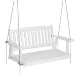 Darrahopens Furniture > Outdoor Gardeon Porch Swing Chair with Chain Garden Bench Outdoor Furniture Wooden White