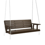 Darrahopens Furniture > Outdoor Gardeon Porch Swing Chair with Chain Outdoor Furniture 3 Seater Bench Wooden Brown