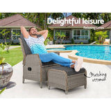 darrahopens Furniture > Outdoor Gardeon Recliner Chair Sun lounge Outdoor Setting Patio Furniture Wicker Sofa