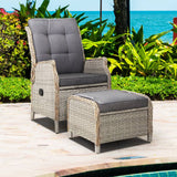 darrahopens Furniture > Outdoor Gardeon Recliner Chair Sun lounge Outdoor Setting Patio Furniture Wicker Sofa