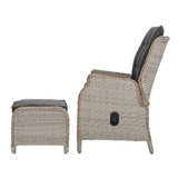 darrahopens Furniture > Outdoor Gardeon Recliner Chair Sun lounge Outdoor Setting Patio Furniture Wicker Sofa