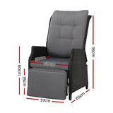 darrahopens Furniture > Outdoor Gardeon Recliner Chair Sun lounge Setting Outdoor Furniture Patio Wicker Sofa