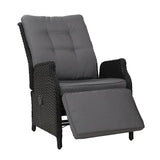 darrahopens Furniture > Outdoor Gardeon Recliner Chair Sun lounge Setting Outdoor Furniture Patio Wicker Sofa