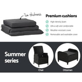 darrahopens Furniture > Outdoor Gardeon Recliner Chair Sun lounge Setting Outdoor Furniture Patio Wicker Sofa