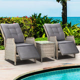 darrahopens Furniture > Outdoor Gardeon Recliner Chairs Outdoor Sun lounge Setting Patio Furniture Wicker Sofa