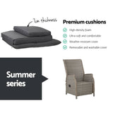 darrahopens Furniture > Outdoor Gardeon Recliner Chairs Outdoor Sun lounge Setting Patio Furniture Wicker Sofa