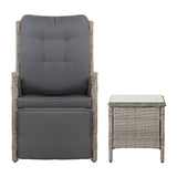 darrahopens Furniture > Outdoor Gardeon Recliner Chairs Outdoor Sun lounge Setting Patio Furniture Wicker Sofa