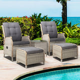 darrahopens Furniture > Outdoor Gardeon Recliner Chairs Sun lounge Outdoor Setting Patio Furniture Garden Wicker