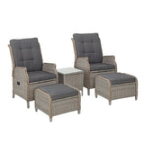 darrahopens Furniture > Outdoor Gardeon Recliner Chairs Sun lounge Outdoor Setting Patio Furniture Garden Wicker