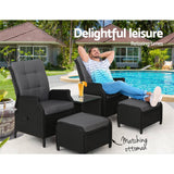 darrahopens Furniture > Outdoor Gardeon Recliner Chairs Sun lounge Setting Outdoor Furniture Patio Garden Wicker