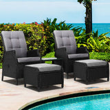darrahopens Furniture > Outdoor Gardeon Recliner Chairs Sun lounge Setting Outdoor Furniture Patio Garden Wicker