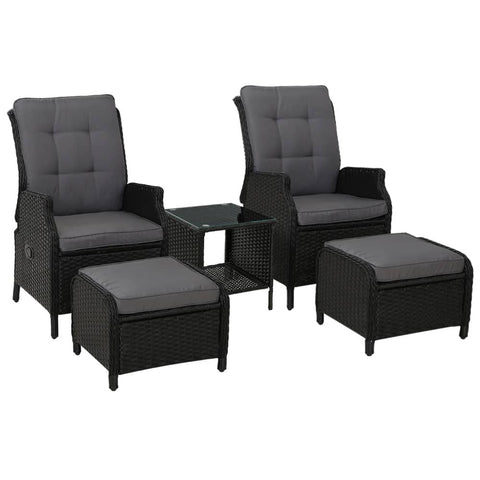 darrahopens Furniture > Outdoor Gardeon Recliner Chairs Sun lounge Setting Outdoor Furniture Patio Garden Wicker