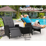 darrahopens Furniture > Outdoor Gardeon Recliner Chairs Sun lounge Setting Outdoor Furniture Patio Wicker Sofa