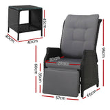 darrahopens Furniture > Outdoor Gardeon Recliner Chairs Sun lounge Setting Outdoor Furniture Patio Wicker Sofa