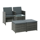 Darrahopens Furniture > Outdoor Gardeon Recliner Chairs Sun Lounge Wicker Lounger Outdoor Furniture Patio Sofa