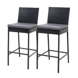 darrahopens Furniture > Outdoor Gardeon Set of 2 Outdoor Bar Stools Dining Chairs Wicker Furniture