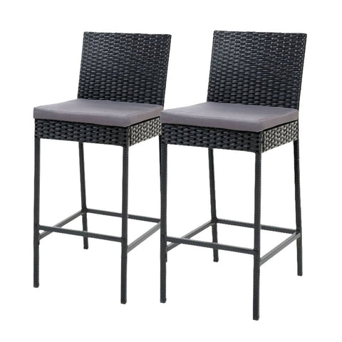 darrahopens Furniture > Outdoor Gardeon Set of 2 Outdoor Bar Stools Dining Chairs Wicker Furniture