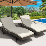 darrahopens Furniture > Outdoor Gardeon Set of 2 Outdoor Sun Lounge Chair with Cushion- Grey