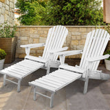 darrahopens Furniture > Outdoor Gardeon Set of 2 Outdoor Sun Lounge Chairs Patio Furniture Lounger Beach Chair Adirondack