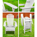 darrahopens Furniture > Outdoor Gardeon Set of 2 Outdoor Sun Lounge Chairs Patio Furniture Lounger Beach Chair Adirondack