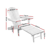 darrahopens Furniture > Outdoor Gardeon Set of 2 Outdoor Sun Lounge Chairs Patio Furniture Lounger Beach Chair Adirondack