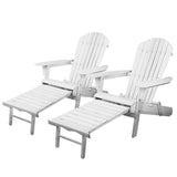 darrahopens Furniture > Outdoor Gardeon Set of 2 Outdoor Sun Lounge Chairs Patio Furniture Lounger Beach Chair Adirondack