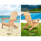 darrahopens Furniture > Outdoor Gardeon Set of 2 Patio Furniture Outdoor Chairs Beach Chair Wooden Adirondack Garden Lounge