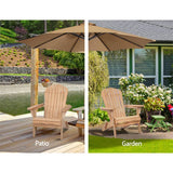 darrahopens Furniture > Outdoor Gardeon Set of 2 Patio Furniture Outdoor Chairs Beach Chair Wooden Adirondack Garden Lounge