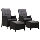 darrahopens Furniture > Outdoor Gardeon Set of 2 Recliner Chairs Sun lounge Outdoor Setting Patio Furniture Wicker Sofa