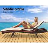 darrahopens Furniture > Outdoor Gardeon Set of 2 Sun Lounge Outdoor Furniture Day Bed Rattan Wicker Lounger Patio