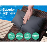 darrahopens Furniture > Outdoor Gardeon Set of 2 Sun Lounge Outdoor Furniture Wicker Lounger Rattan Day Bed Garden Patio Brown