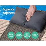 darrahopens Furniture > Outdoor Gardeon Set of 2 Sun Lounge Outdoor Furniture Wicker Lounger Rattan Day Bed Garden Patio Grey